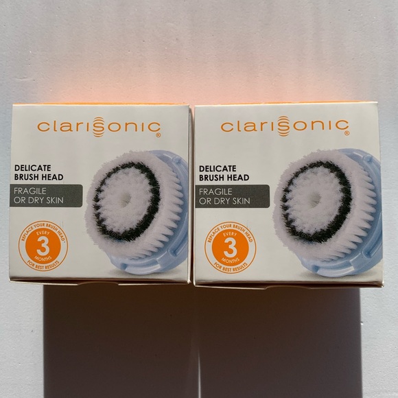 2 Clarisonic Delicate Brush Head replacement NIB